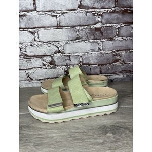 Vionic Brandie Mint Green Double Strap Slide Vegan Sandals Women’s Sz 8M US/39EU